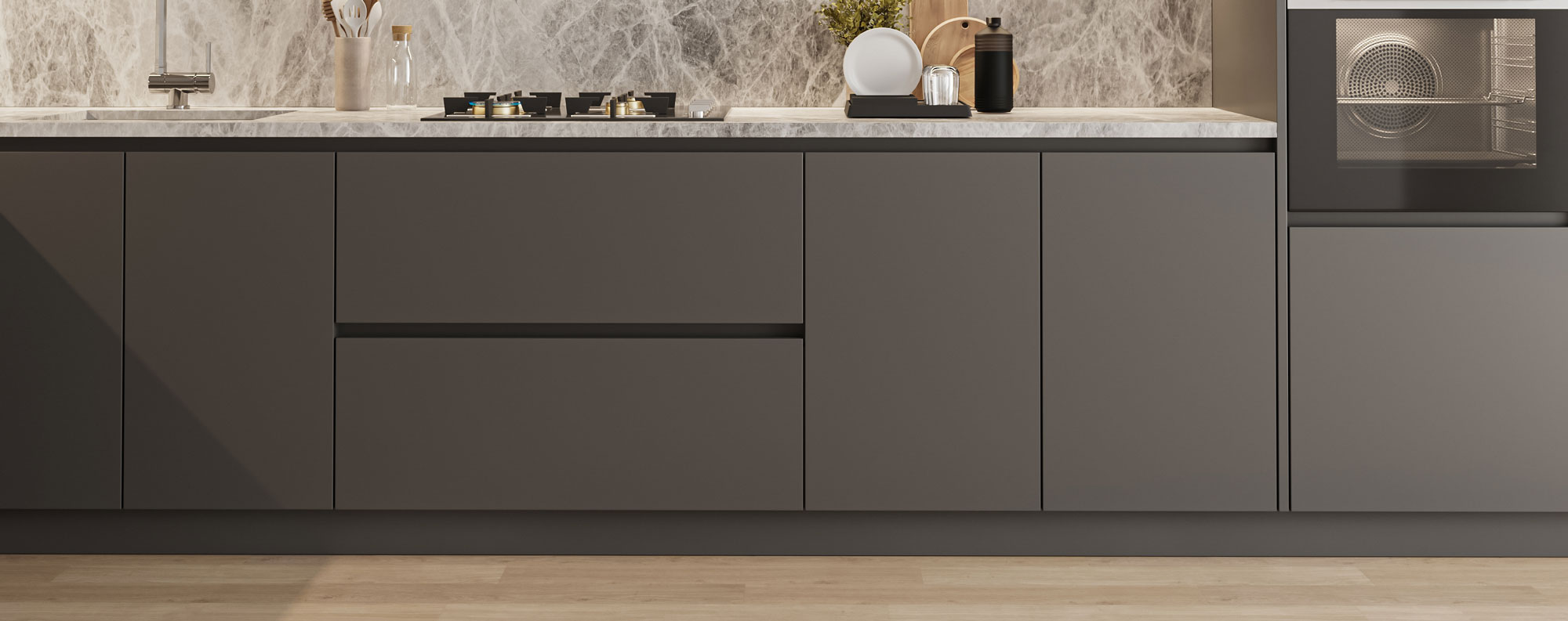 Compact apartment kitchen