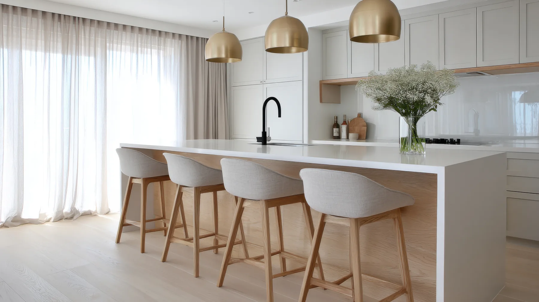 Scandinavian island kitchen