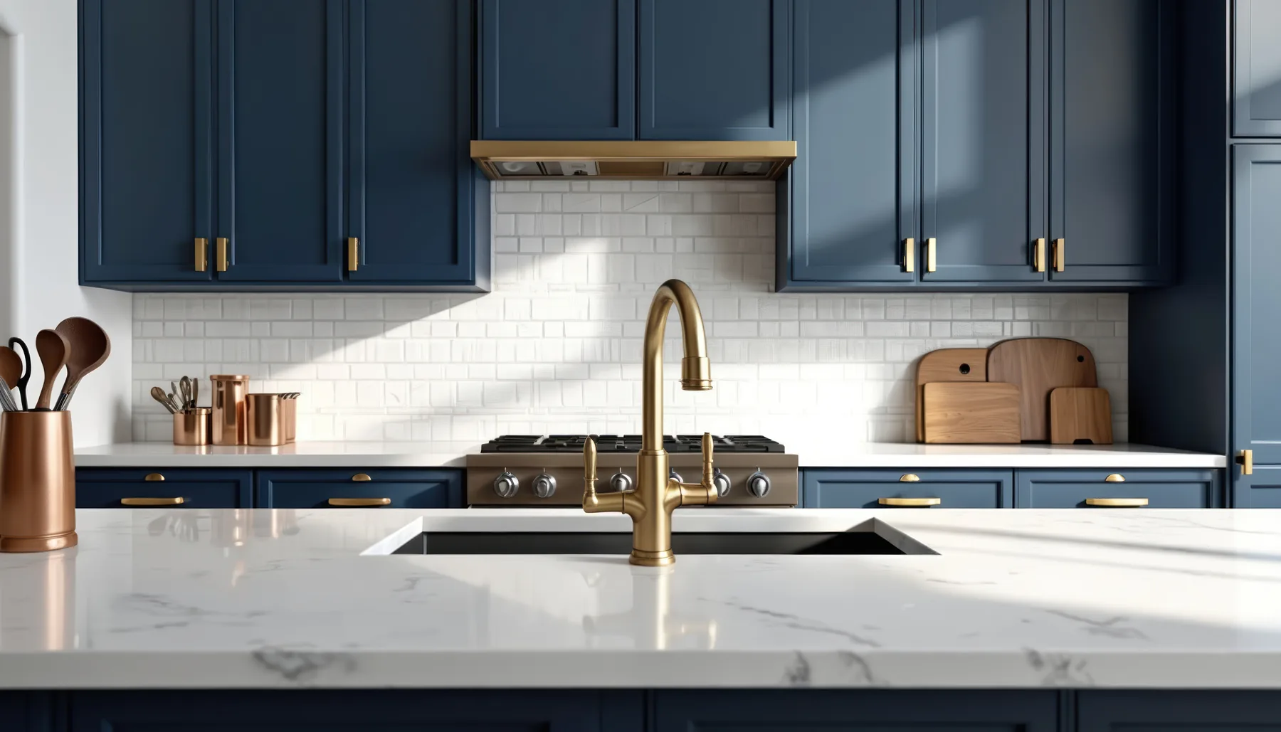 Navy painted kitchen