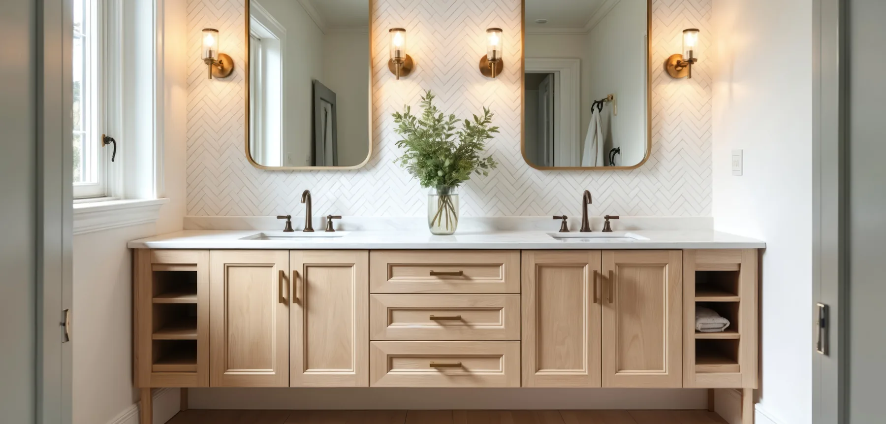 Hamptons vanity cabinetry